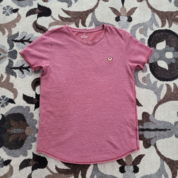 Hollister Shirt Women Sz S Donut Logo Long Line T - Picture 7 of 12